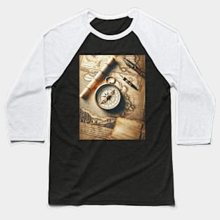 Vintage Compass - Cartographer's Dream Baseball T-Shirt